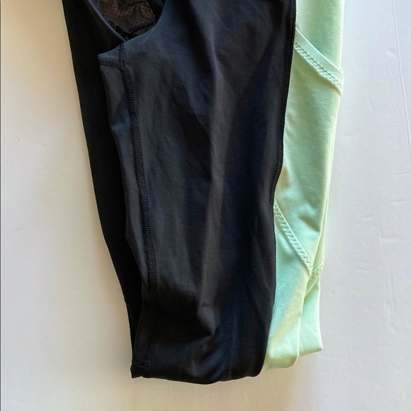 Lululemon leggings Get up and Glow women’s 6 six black green side pockets VGUC - Picture 6 of 6